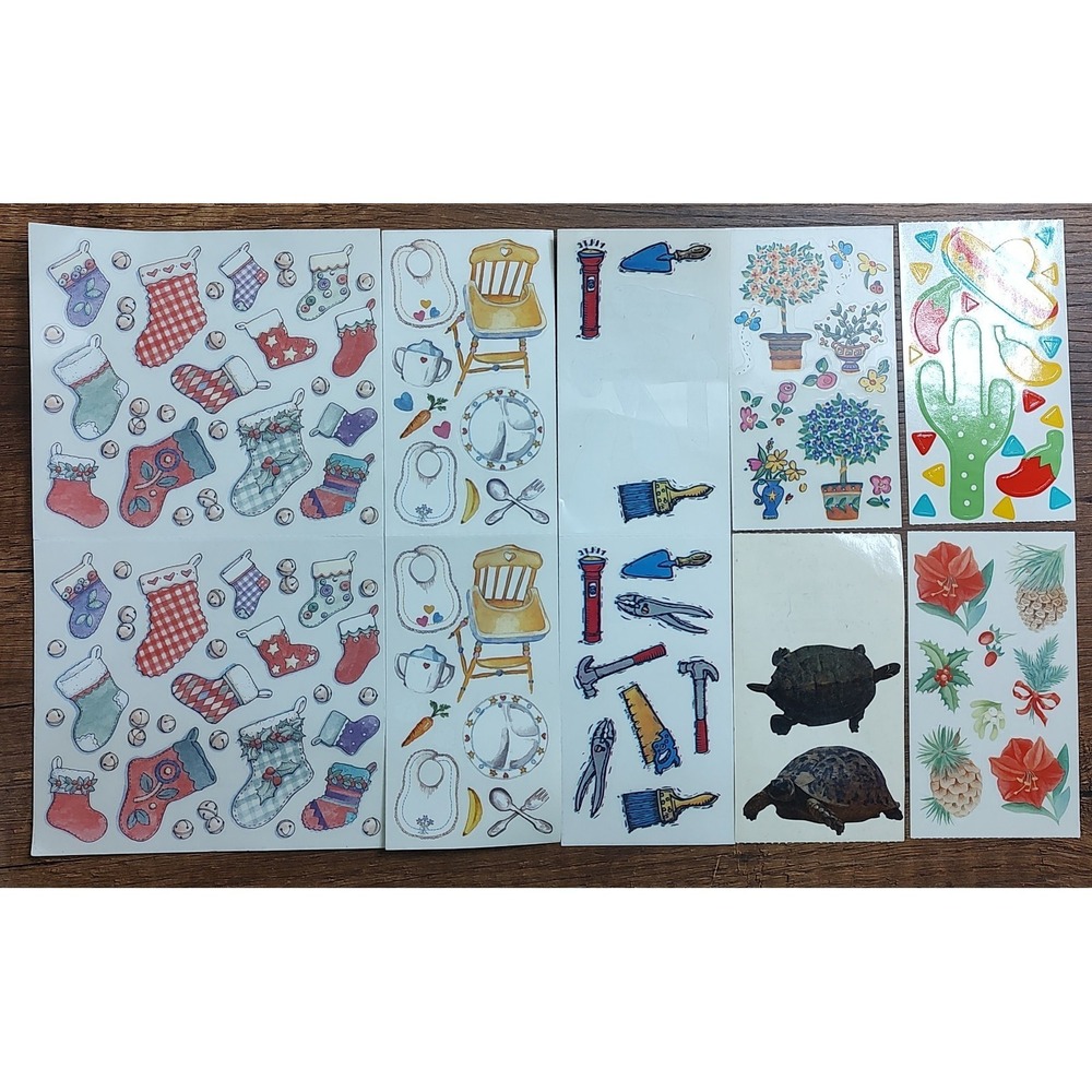 Frances Meyer Sticker Lot Full Partial Sheets Vintage Baby Christmas Tools S69